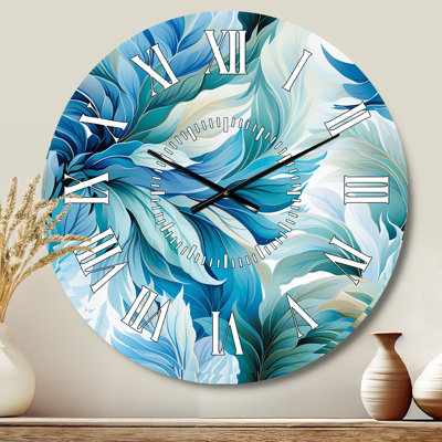 Oceanic Mirage Tropical Pattern III - Tropical White Face Wall Clock