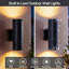 Appliques murales d'extérieur murales noires de haut en bas matte (base E26, ampoule non incluse)-577240600-577240603