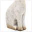 Figurine 11 x 5,7 x 24,8 po en forme de lapin en magnésium blanc avec oreilles en fer doré-132900903