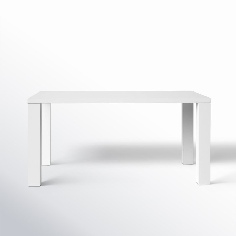 Carson Rectangular Manufactured Wood Dining Table, White, 30" H x 63" L x 35.5" W