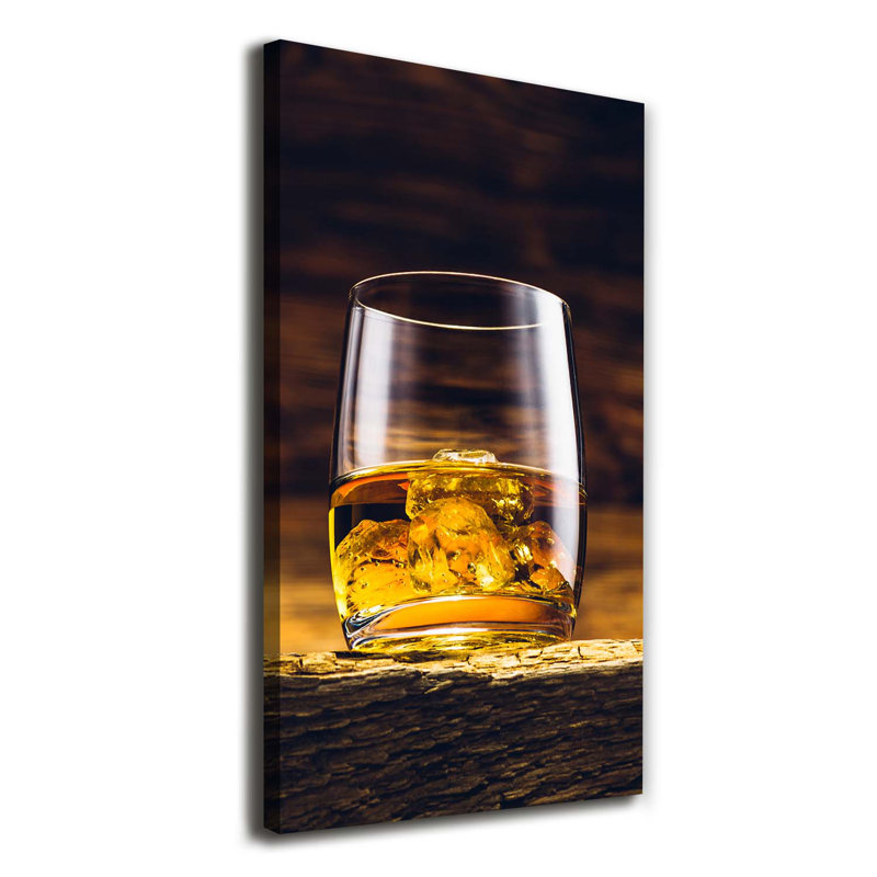 Bourbon In A Glass - Wrapped Canvas Print, 140cm H x 70cm W