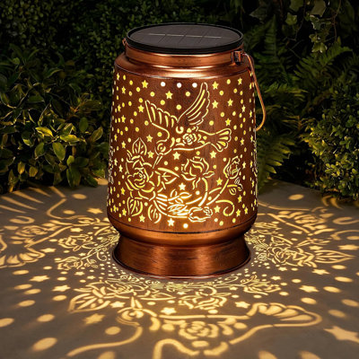 14.6'' Solar Lanterns Outdoor Lights Waterproof Hummingbird Garden Decor
