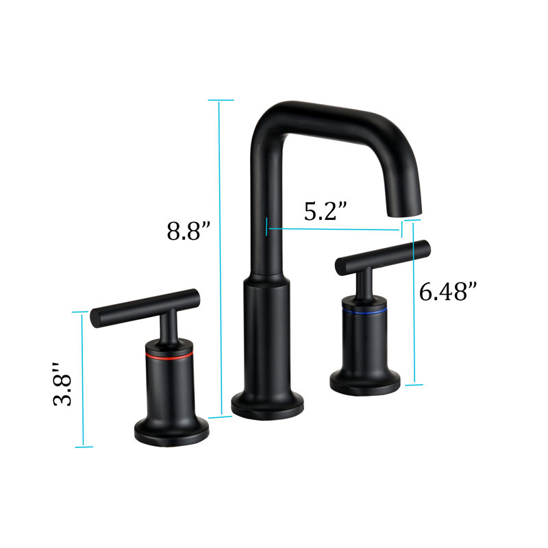 2-handle Bathroom Faucet, Matte Black