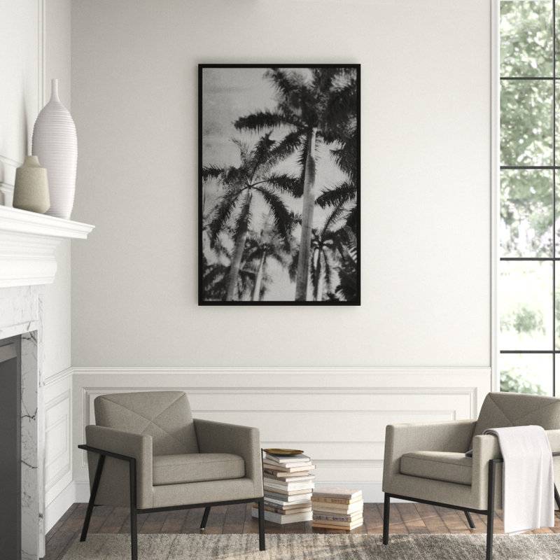 Silver Palms 4' Framed Photographic Print