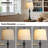 Modern Black Table Lamps with USB-C Ports, Touch Control, 27.5" Height, Oatmeal Fabric Shade-49664024