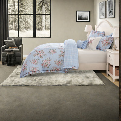 Piece Blue Floral Bedding Sets, Full Queen Microfiber Comforter, Farmhouse