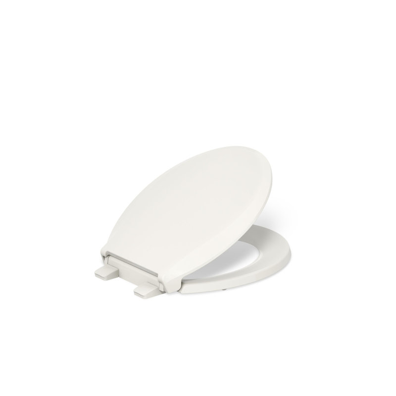 Cachet® Quiet-close™ Round-front Toilet Seat, Biscuit, Ready Latch