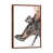 Classic Brown Wood Floater Framed