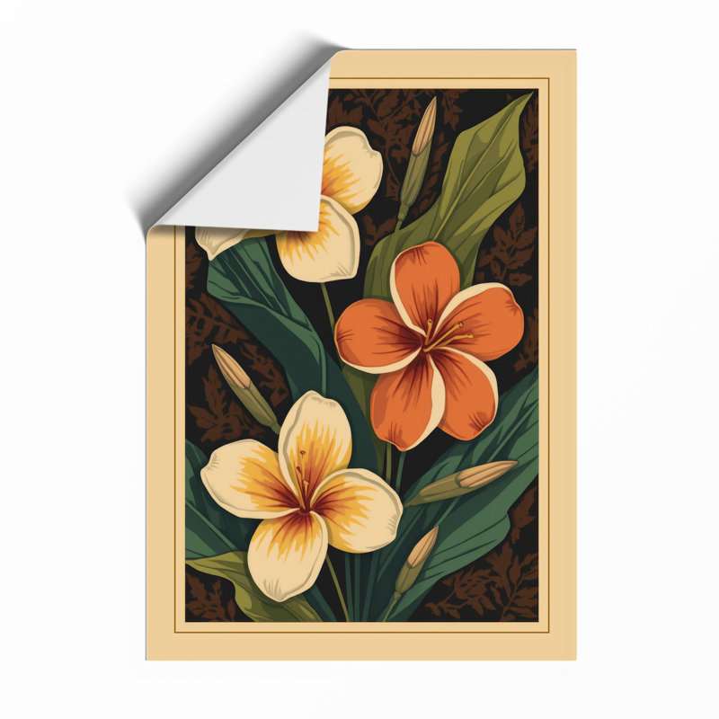 Specimens in Orange Botanical - Framed Print, A2 - 59.4 x 42.0 cm, Unframed