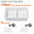 32" L x 19" W Fireclay Undermount Kitchen Sink Double Bowl, White Drop in Kitchen Sink Dual Mount, Included 4 Custom Accessories