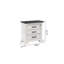 Table de chevet transitionnelle pour chambre antique - 3 tiroirs de rangement blancs pour armoire de style