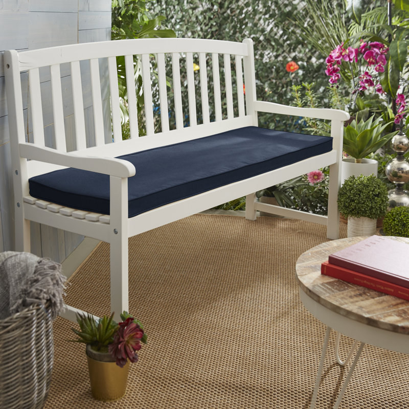 Osprey Outdoor Sunbrella Bench Cushion, 2" H x 45" W x 19" D, Navy Sunbrella®