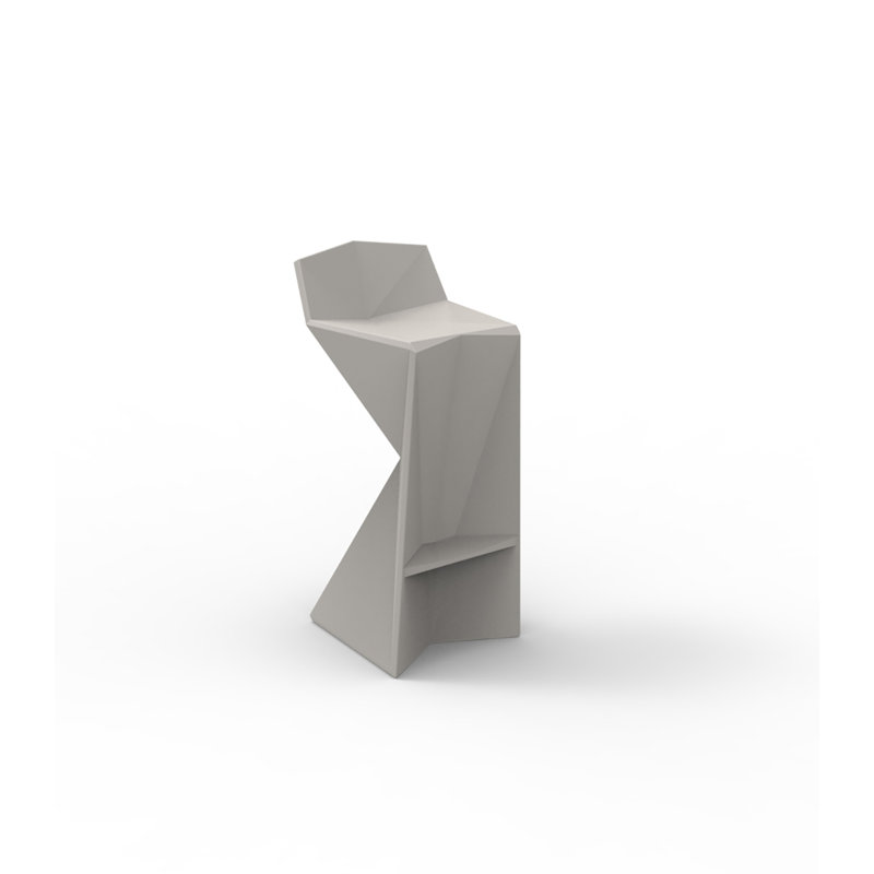 Vertex 28.25" Patio Bar Stool, Taupe