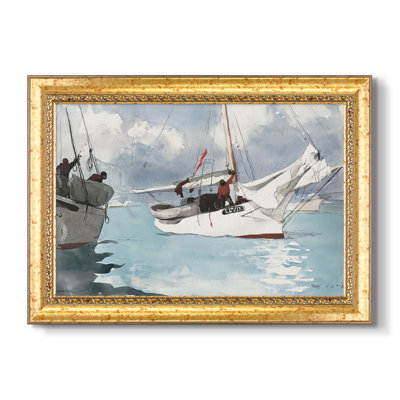Pêche, bateaux, Key West, 1903 - Winslow Homer - toile sur mesure encadrée
