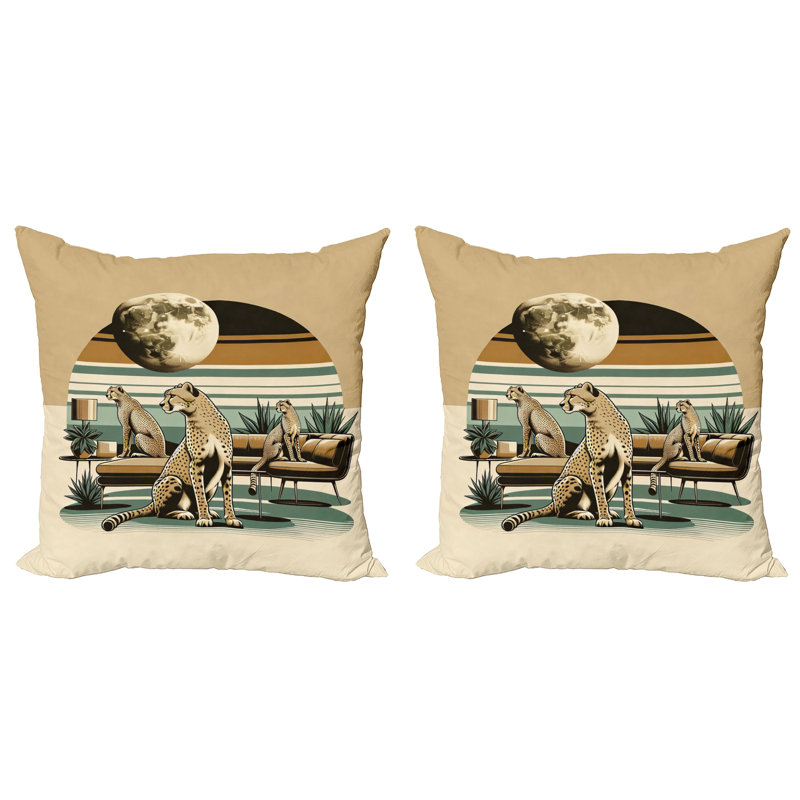 429936 Housse de coussin guépard Ambesonne, H 20 po x l 20 po