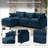 105" Modular L-Shaped Sectional Sofa Upholstered Soft Chenille Fabric 3-Seater Couch with Ottoman and Pocket Spring Cushions for Living Room-1548352353