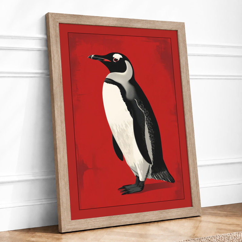 Standing Penguin Graphic - Print, Oak, A4 - 29.7 x 21.0 cm