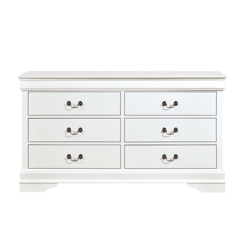 Commode blanche traditionnelle de style Louis Phillippe, Blanc