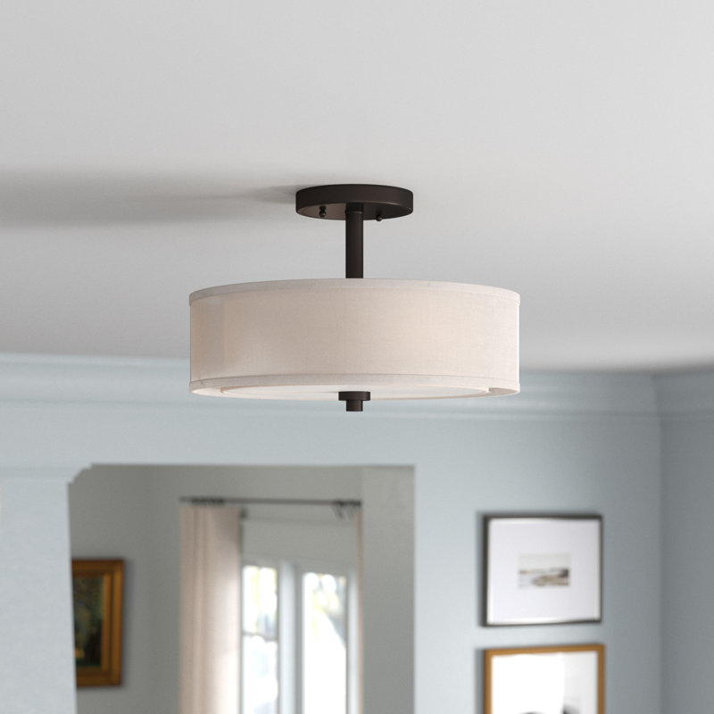 Glass Semi Flush Mount