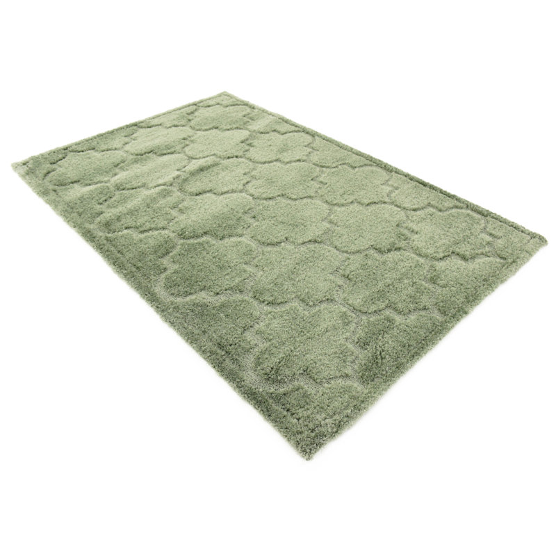 Tapis vert à motif géométrique Molly, Rectangle 5 pi 1 po x 8 pi