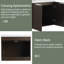 Meuble-lavabo mural 24 po avec lavabo en résine, 2 portes à fermeture douce