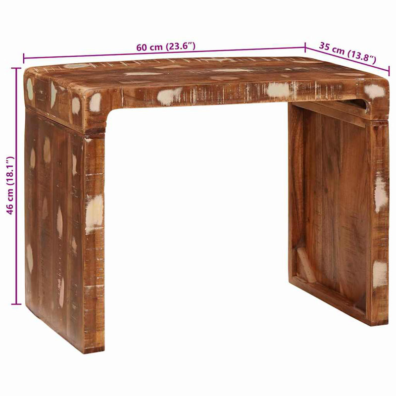 End Table Accent Side Small Living Room Bedroom Modern Furniture Home, Distressed Brown