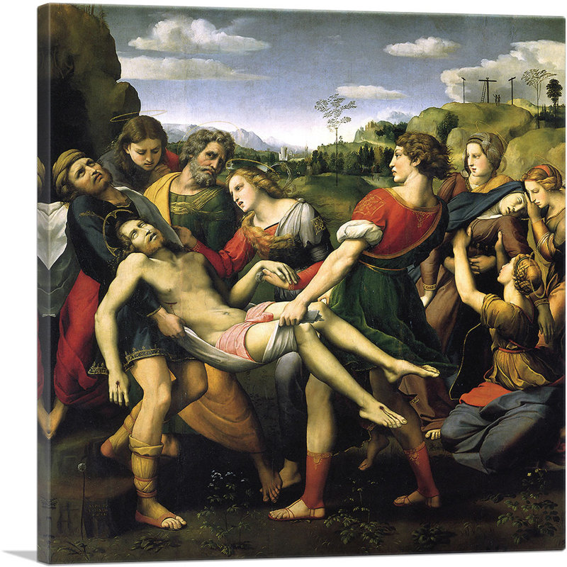 «The Deposition 1507» par Raphael, reproduction d'art sur toile tendue, H 36 po x l 36 po x P 0,75 po
