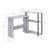 Rectangular Writing Desk, Antique White & Black with Side Shelf