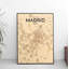Madrid City Map - No Frame Print-1680826537
