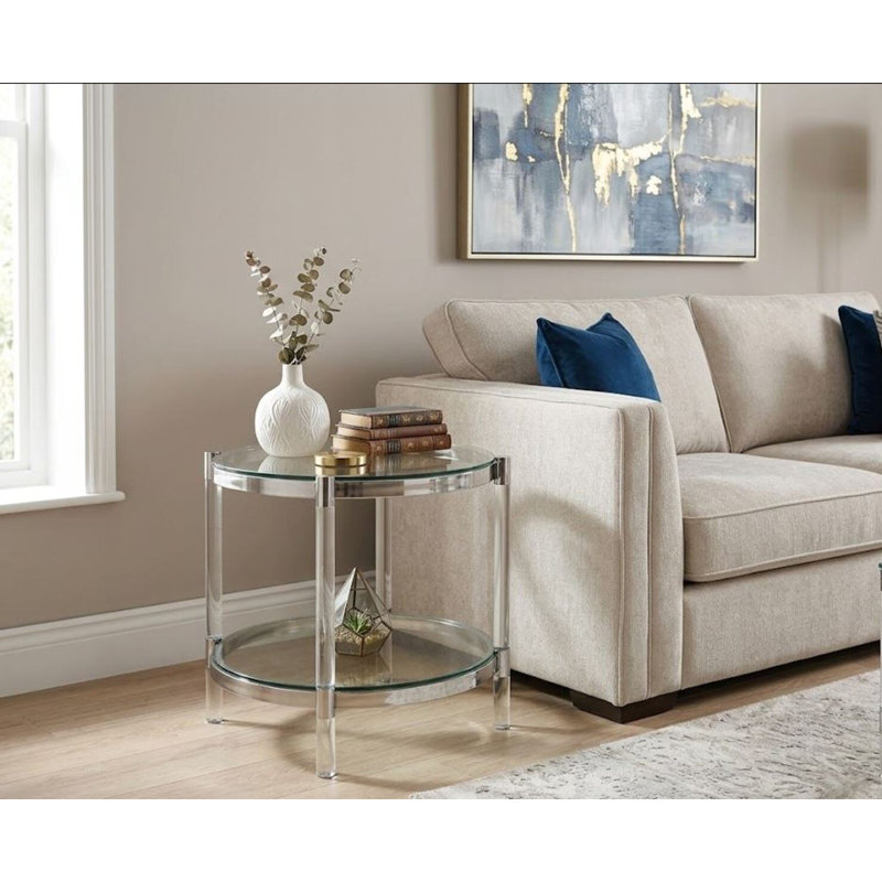 Table d'appoint Alvarez, Argent argent