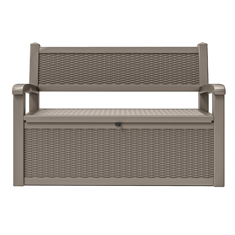 70 Gallon Storage Bench Deck Box, Brown
