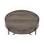 Table basse à tambour avec 1 tiroir, brun clair et champagne