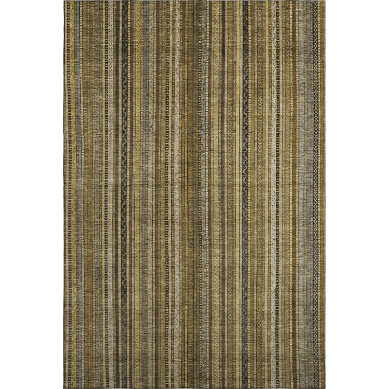 Premium Machine Washable Baford AMF1654 Stripes Rug, Rectangle 2'6" x 3'10"