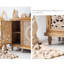 Armoire à chaussures en bois massif brun