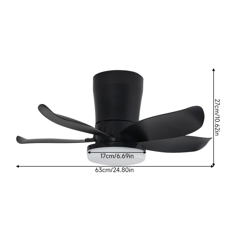 Ceiling Fan with LED Lights, Black
