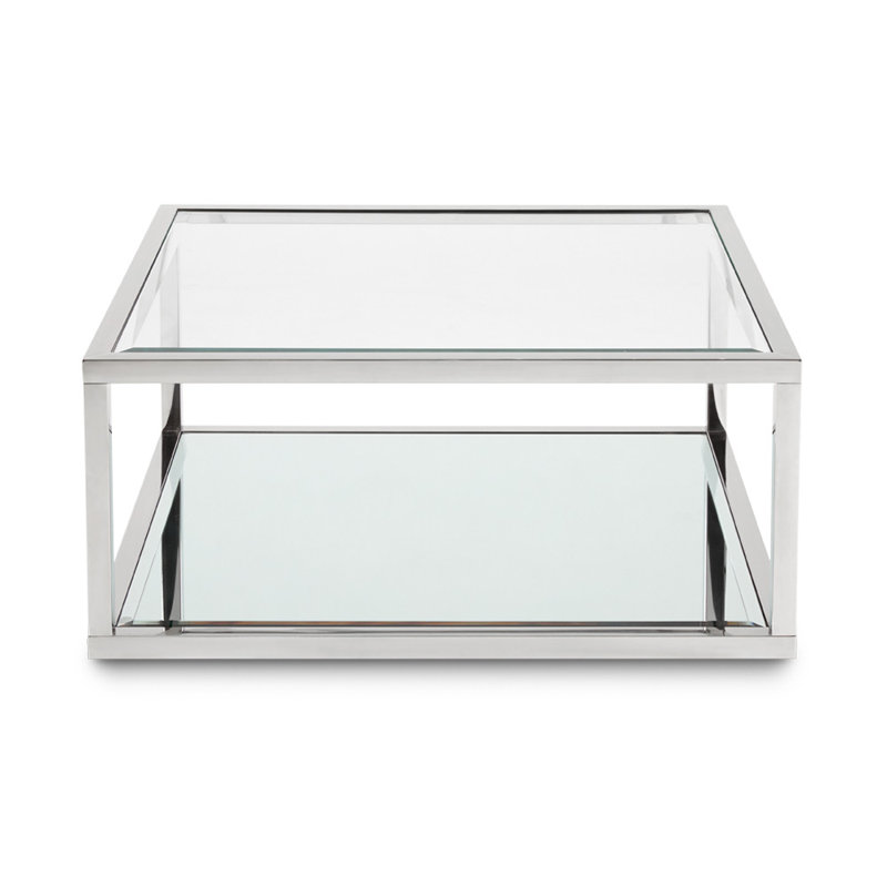 Khalim Coffee Table With Silver Frame
