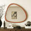 Miroir en bois massif 45 po Miroir mural asymétrique