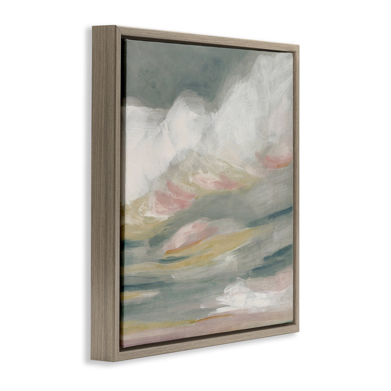 «Storm Clouds Abstraction Floater», art mural sur toile par June Erica Vess, Cadre flottant orme Montalcino