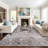 Vintage Distressed Machine Washable Non Slip Area Rug-1813477059
