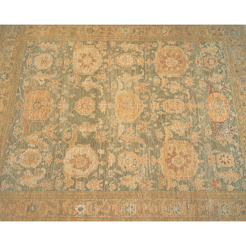Sebastia Hand Knotted Wool Oriental Area Rug, Rectangle 12' x 16'