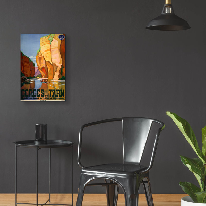 «Gorges du Tarn» par Vintage Posters, art mural en verre acrylique, H 24 po x l 16 po x P 0,2 po