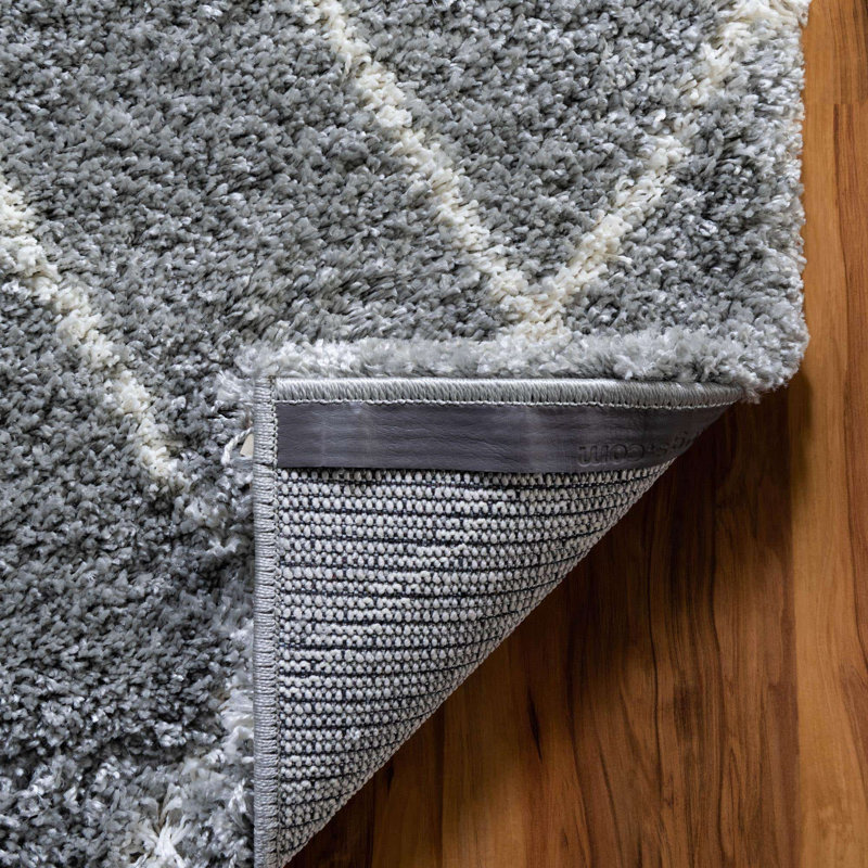 Striped Indoor Rug, Round 4'1"