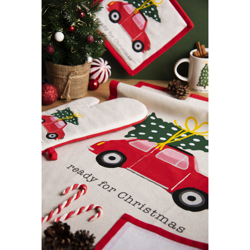 Excelsa Ready For Christmas Cotton Oven Mitt