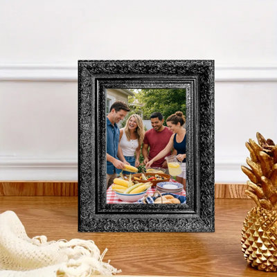 Cadre de table noir 5 pièces x 5 po 5 pièces pour décor de manteau de cheminée