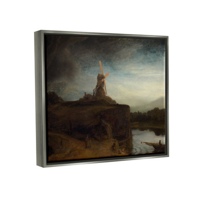 «The Mill Rembrandt van Rijn», peinture de paysage classique par Rembrandt van Rijn - Peinture sur toile