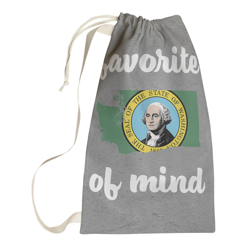 Fabric Laundry Bag with Handles, Small (64" H x 20" W x 1.5" D), Washington