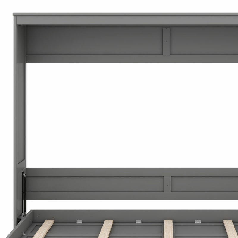 Lit escamotable avec rangement, gris, Grand
