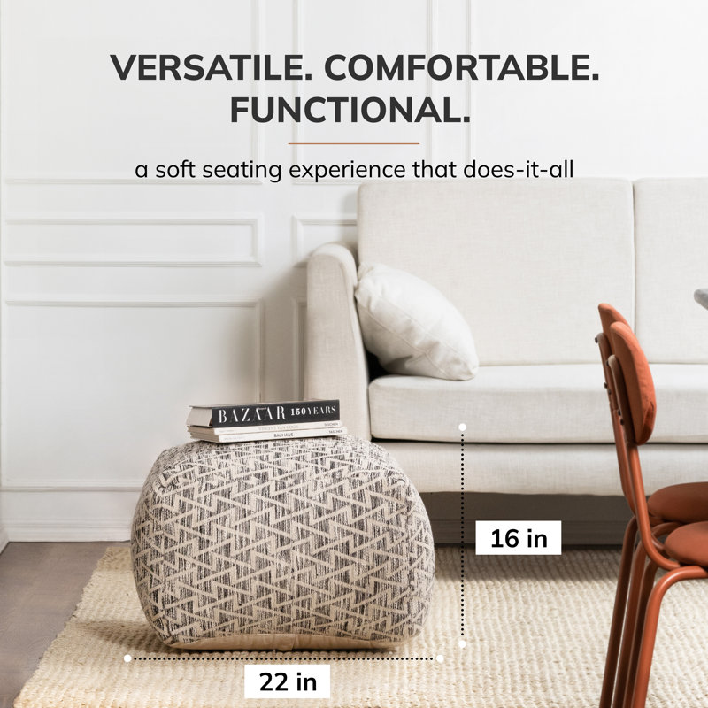 Jibria Upholstered Pouf