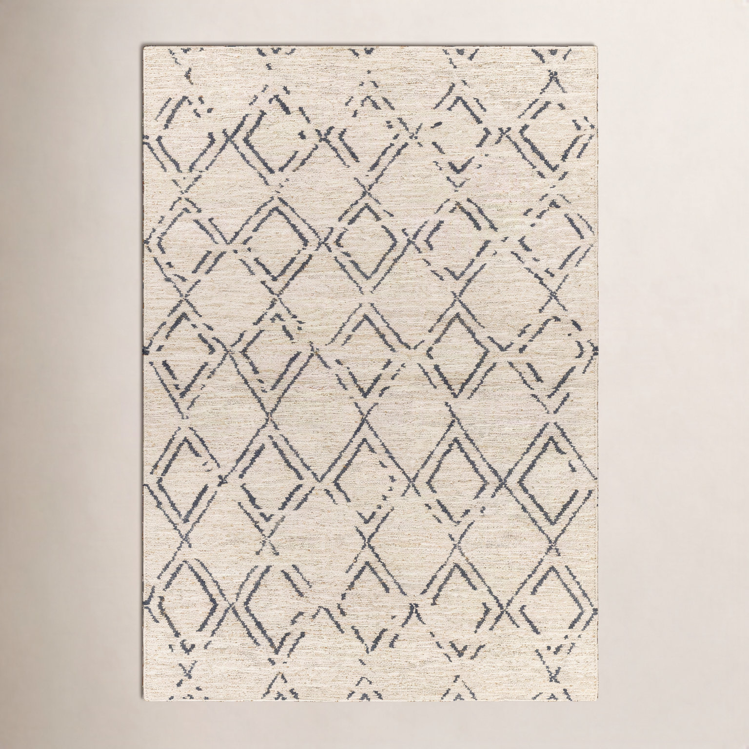 Pemberley Hand-Woven Ivory Moroccan Jute Rug, Rectangle 2' x 3'