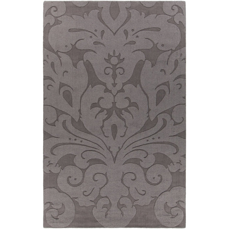 Charcoal Mystica Hand-Tufted Wool Rectangular Rug 5'x8'